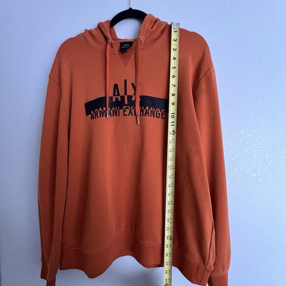 Armani Exchange Mens Orange Hoodie Size XL - Picture 7 of 9